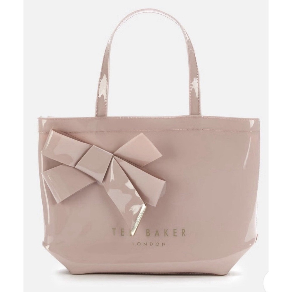 Ted Baker Nikicon Small Rose Pink Icon Bag‎ Knot Bow Patent Water Resistant